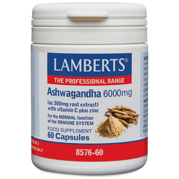 Lamberts Ashwagandha 6000mg Caps 60's